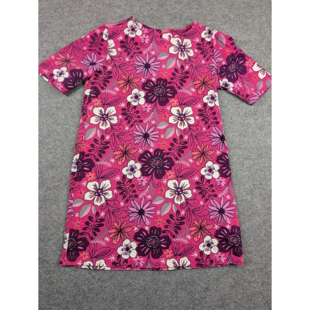 Gymboree Girls Pink Floral Short Sleeve Shift Dress‎ Size L 10-12